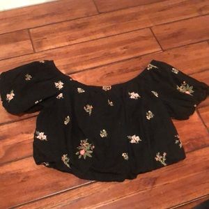 Off the shoulder crop top